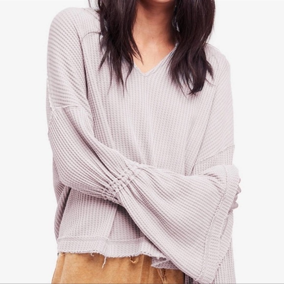 Free People Dahlia Thermal Top in Lavender Small - Picture 1 of 7